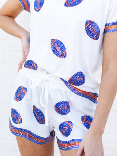 Ginny Shorts | Blue + Orange