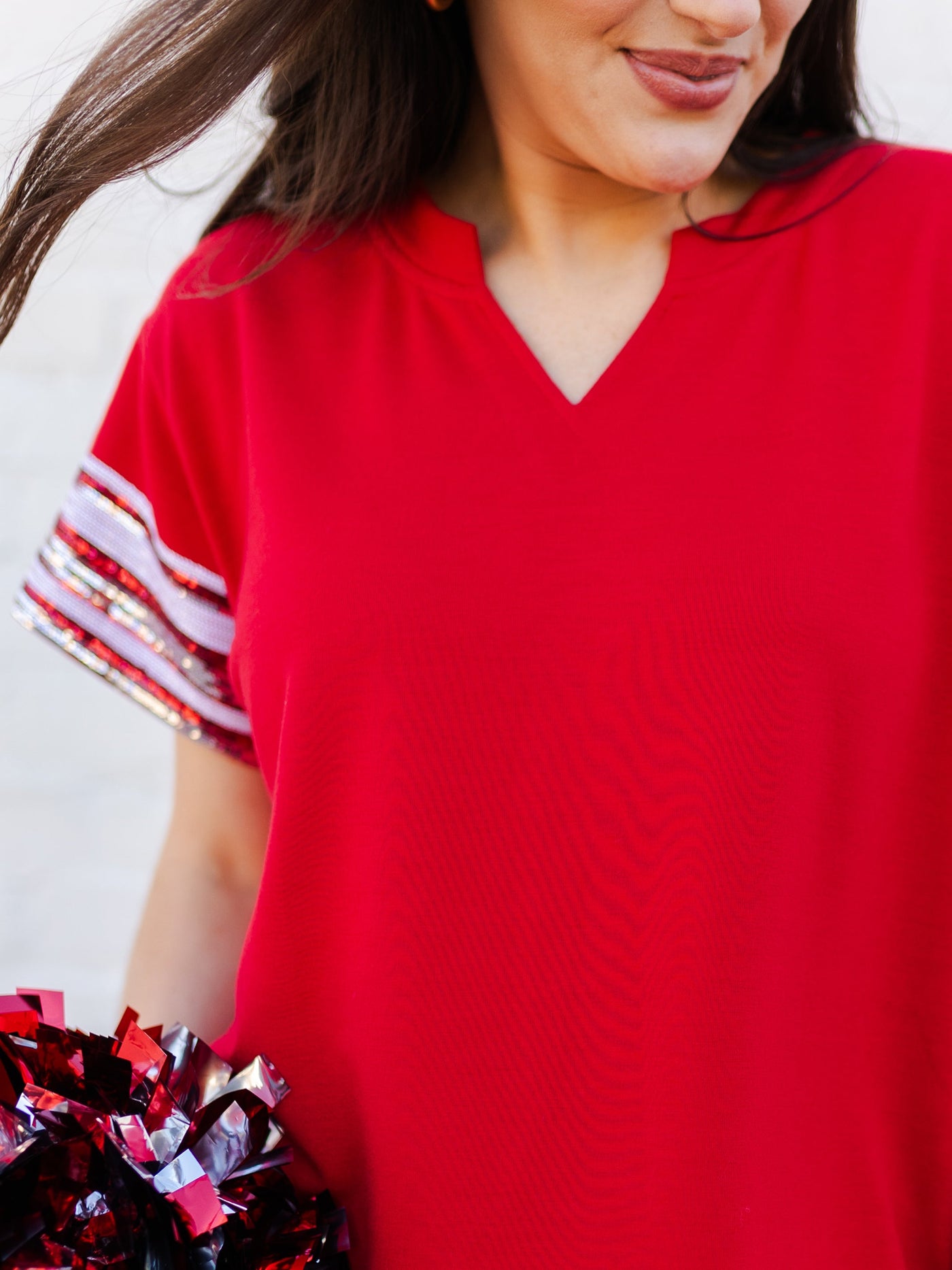 Lauren Top | Crimson  + White