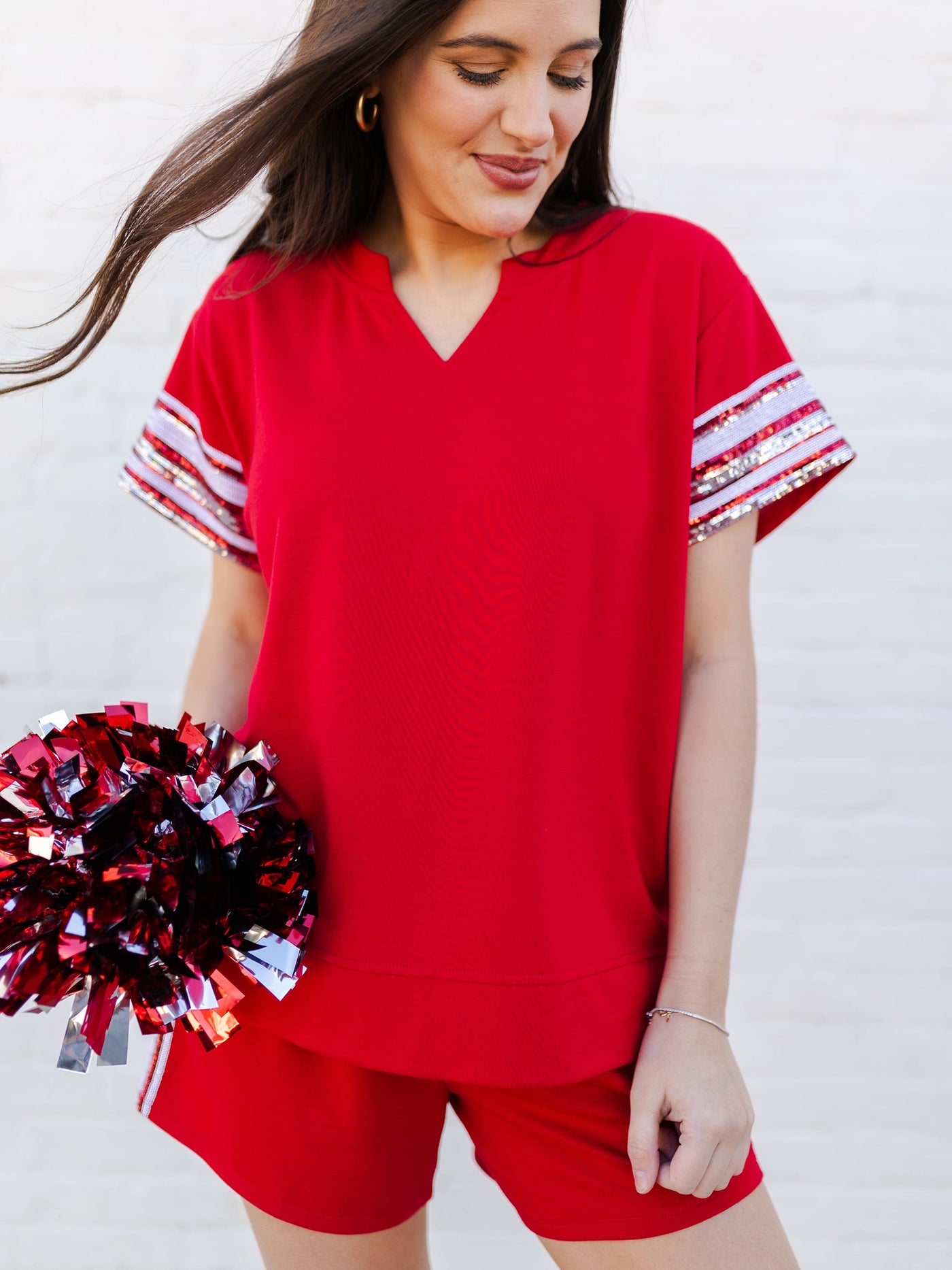 Lauren Top | Crimson  + White