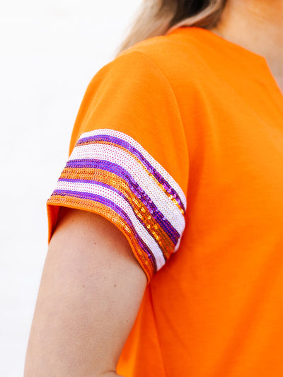 Lauren Top | Orange + Purple