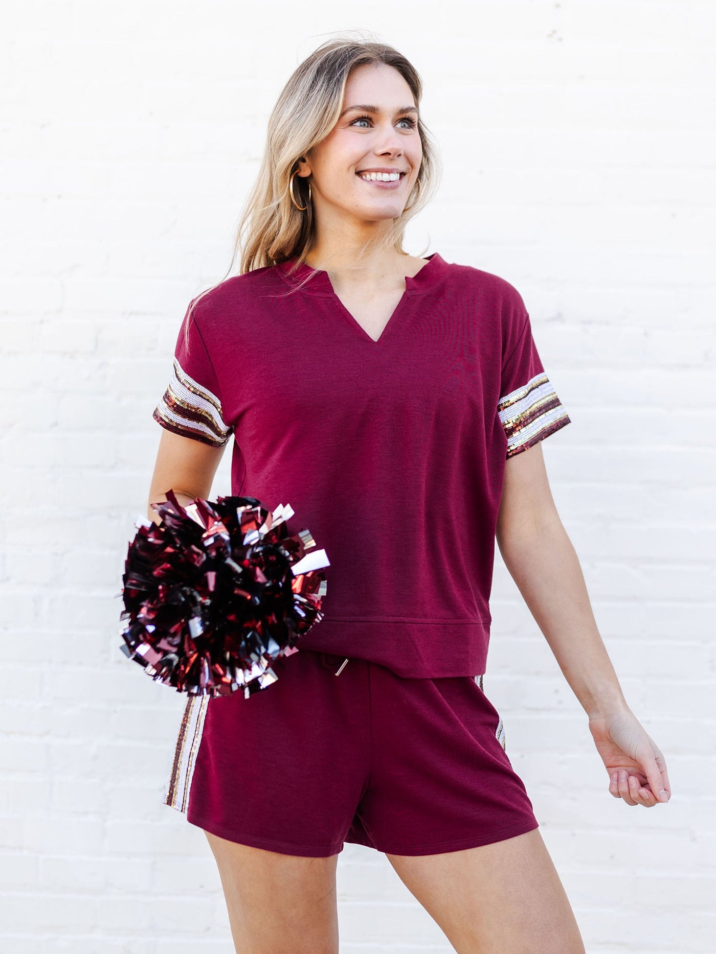 Lauren Shorts | Garnet + Gold