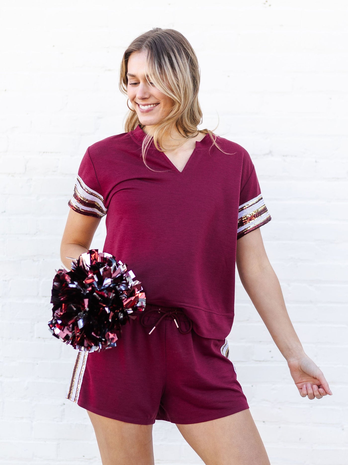 Lauren Shorts | Garnet + Gold