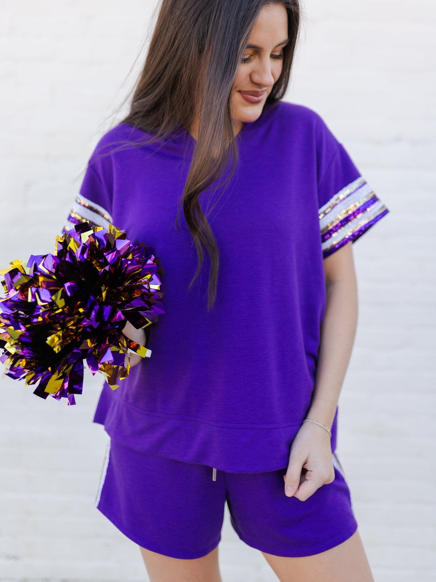 Lauren Top | Purple + Gold