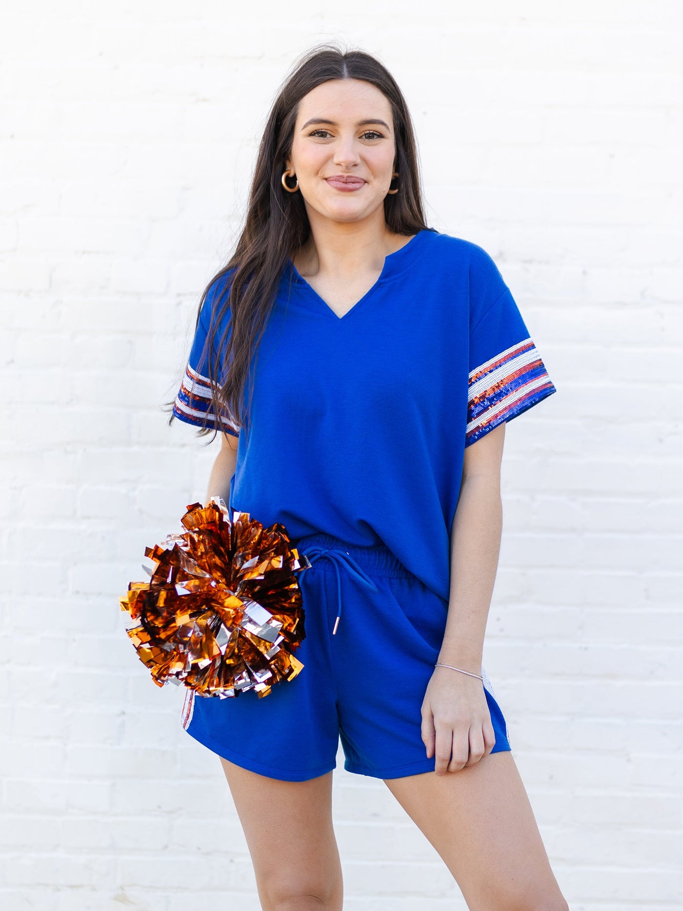 Lauren Shorts | Blue + Orange