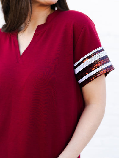 Lauren Top | Garnet + Black