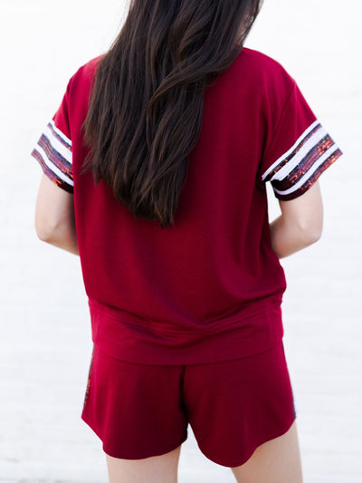 Lauren Top | Garnet + Black