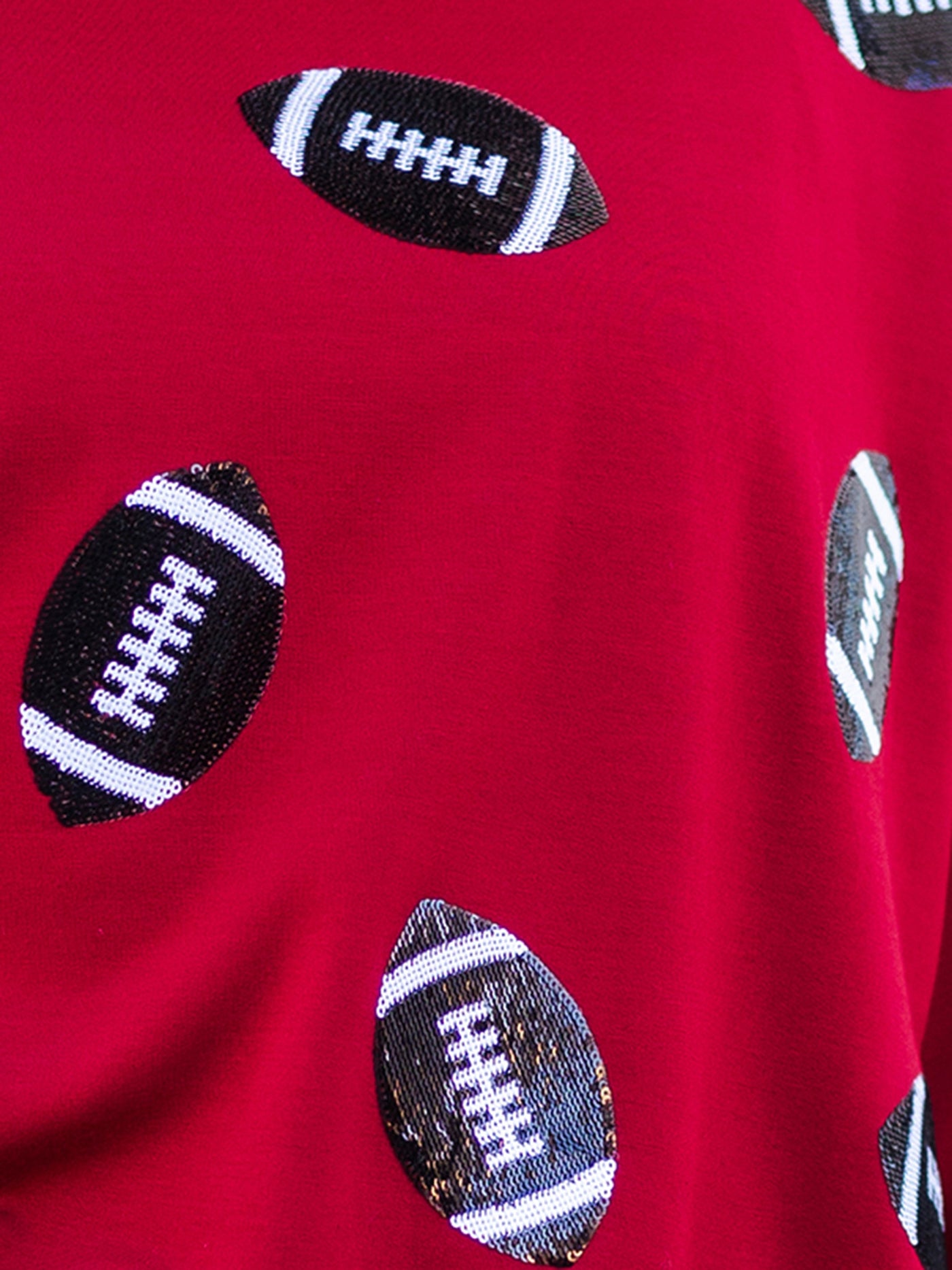 Millie Sweatshirt | Footballs Garnet + Black