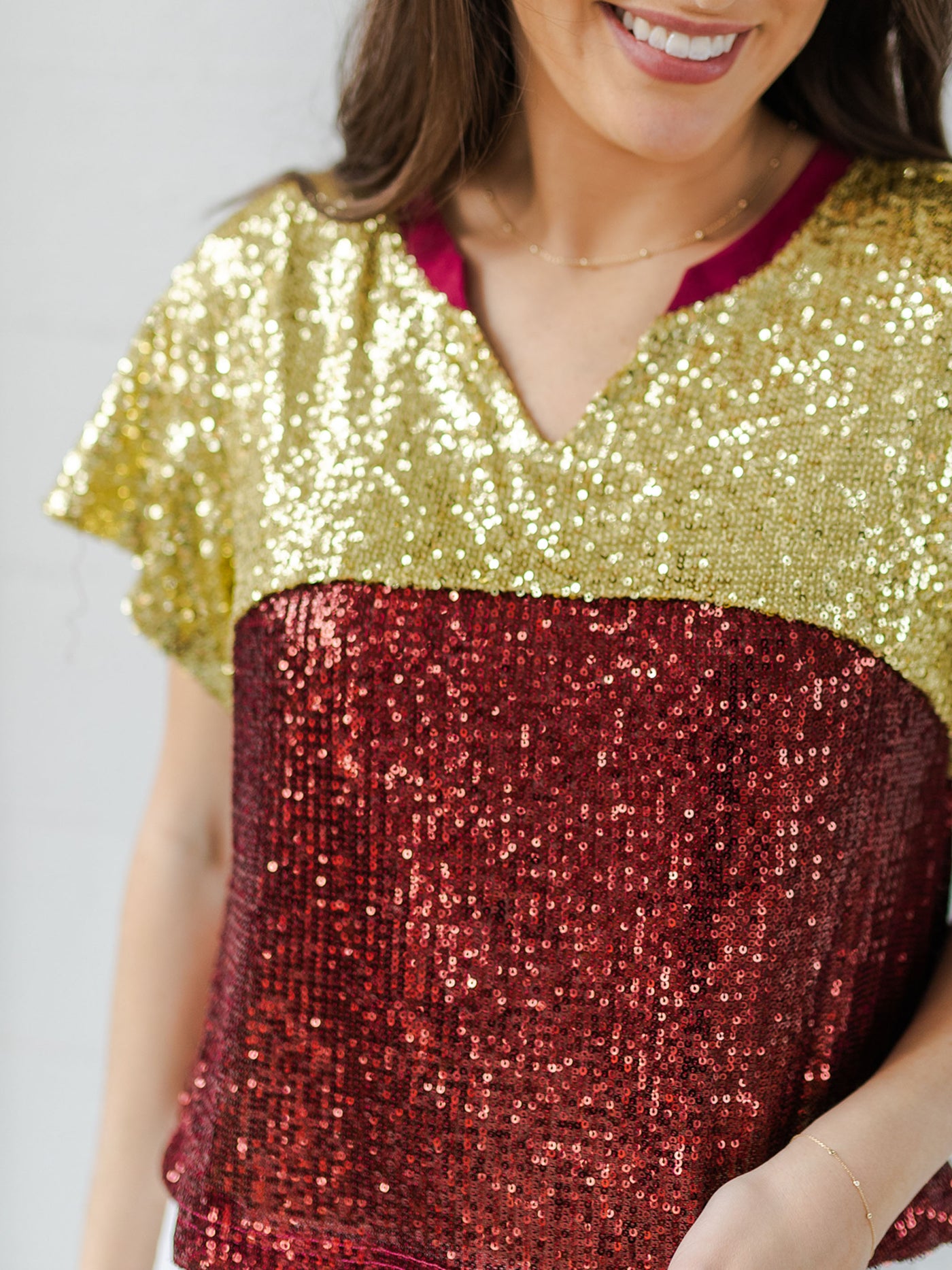 Diane Top | Garnet + Gold