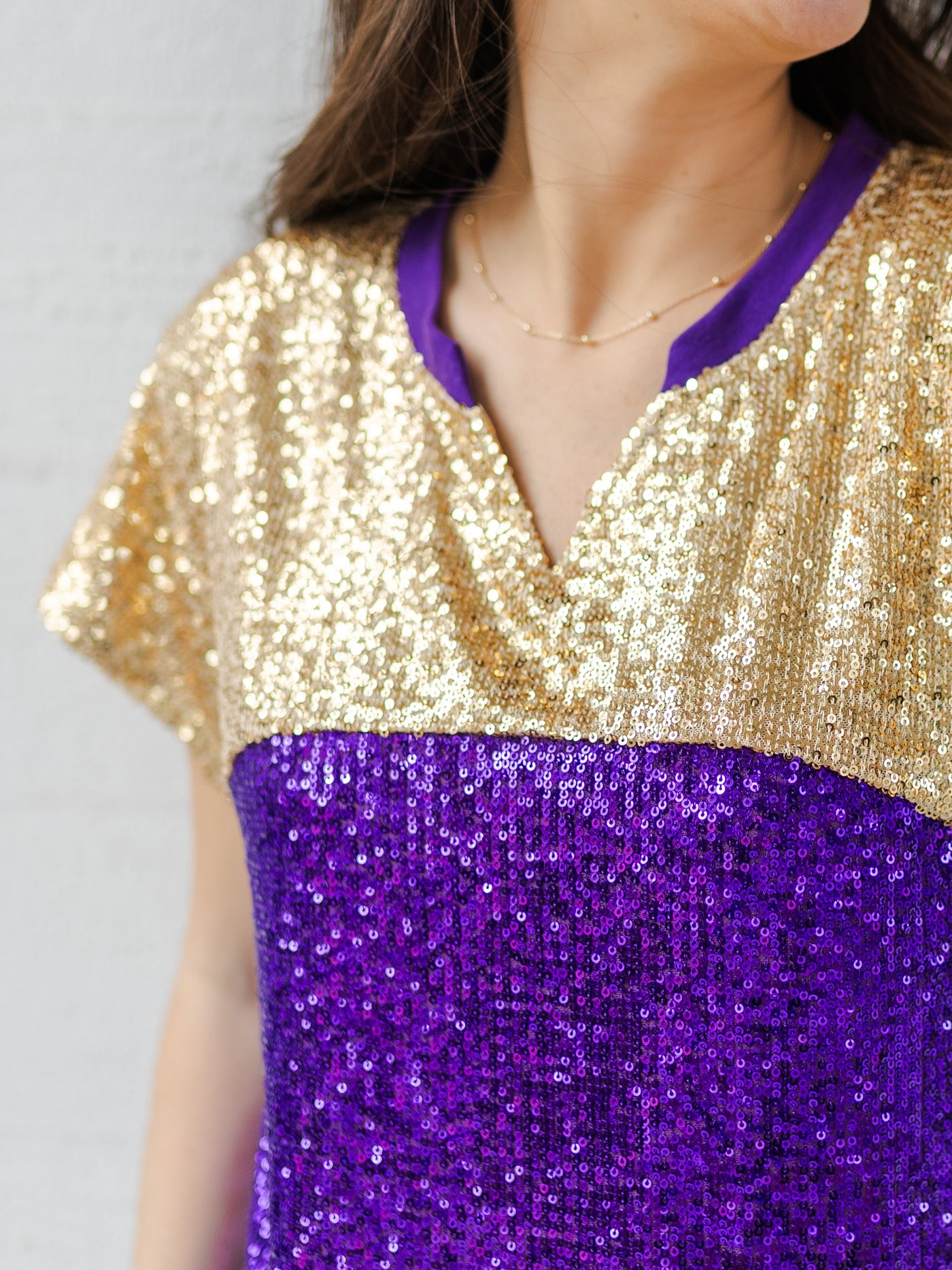 Diane Top | Purple + Gold