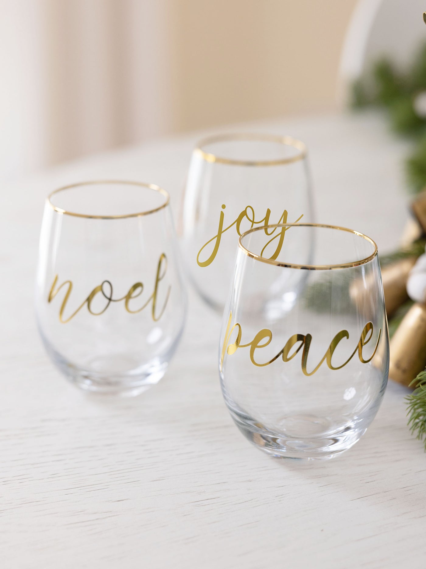 Stemless Wine Glass | Peace