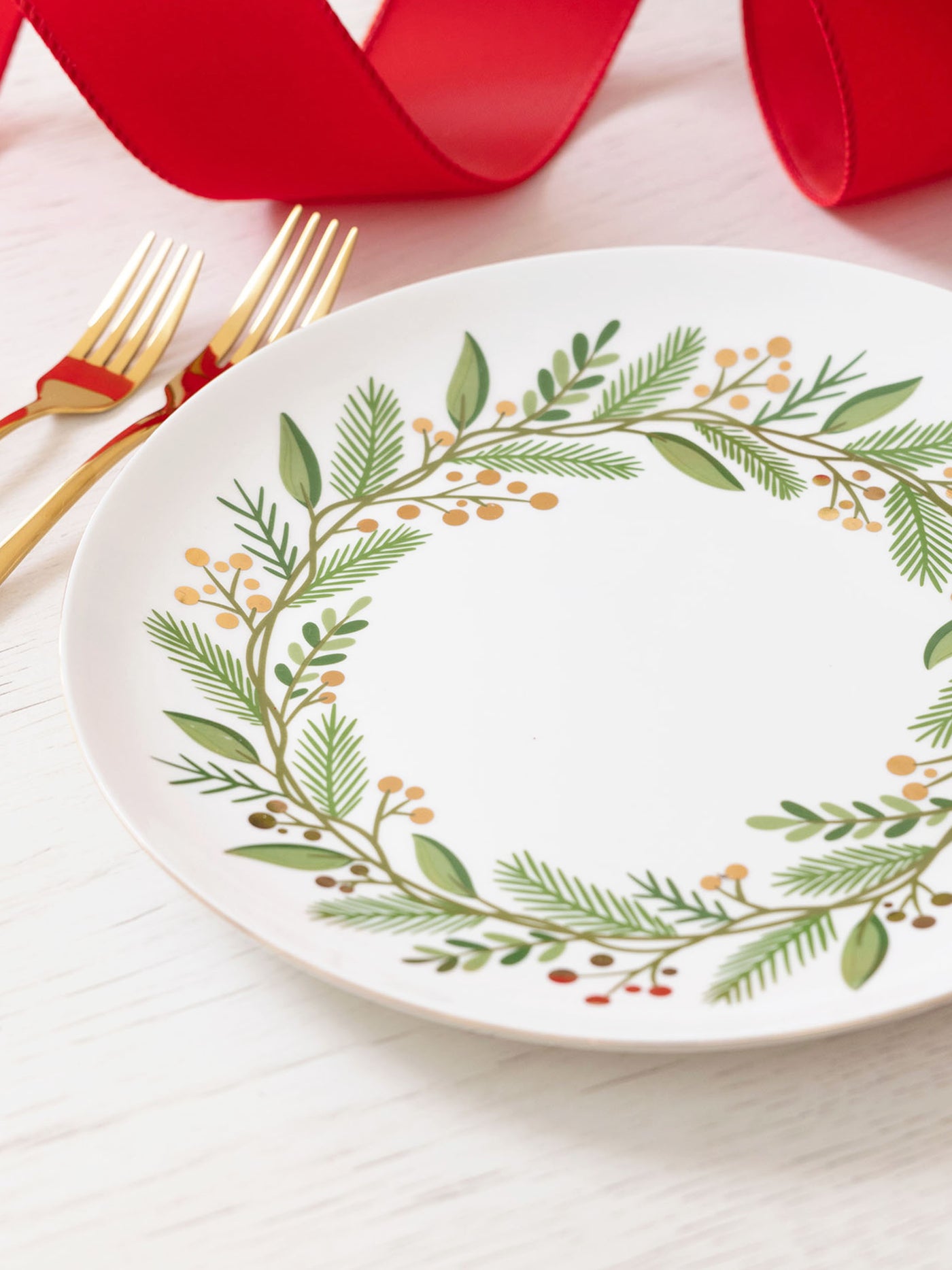 Dinner Plates | Wreath - Set of 6