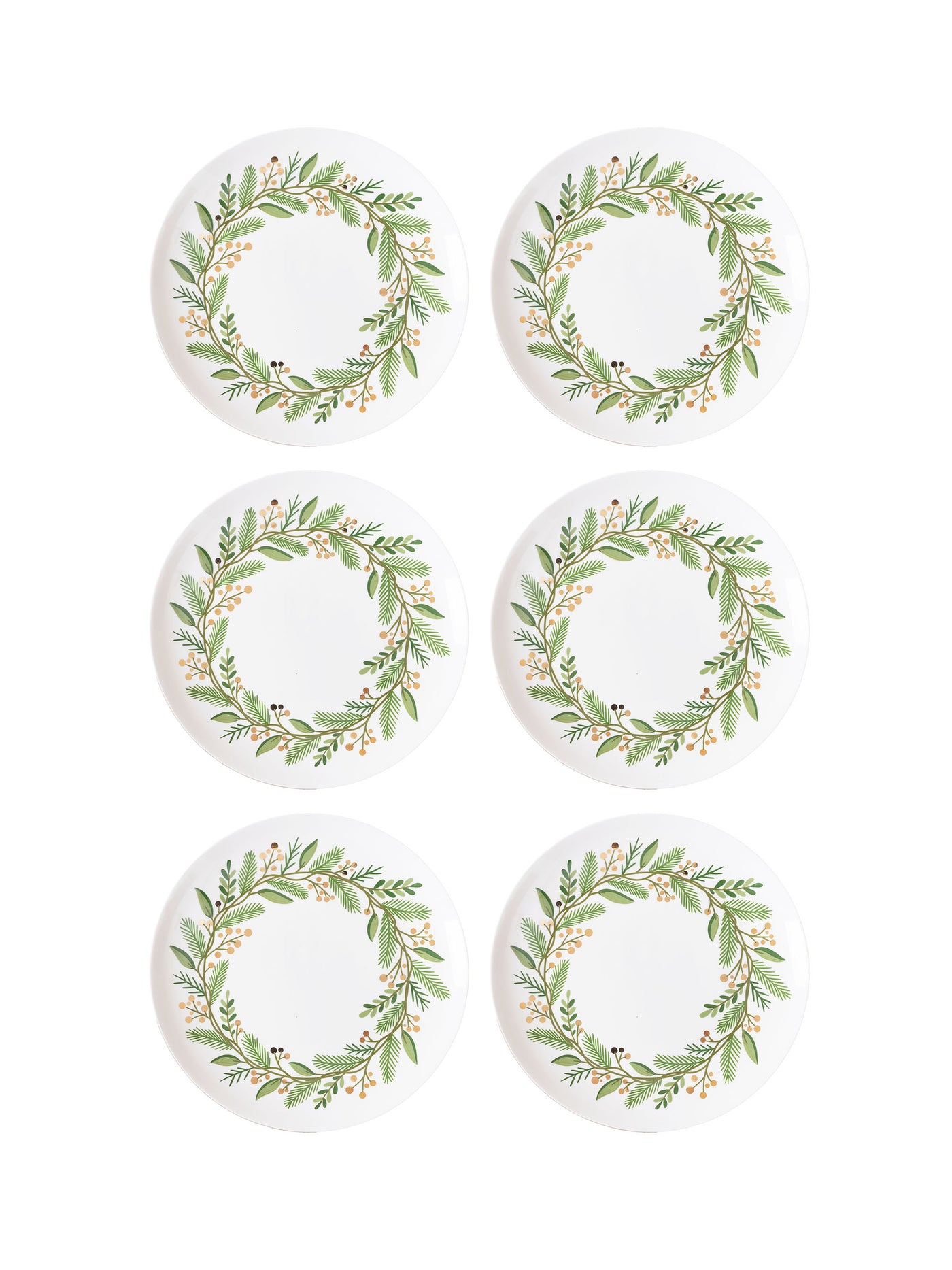 Dinner Plates | Wreath - Set of 6