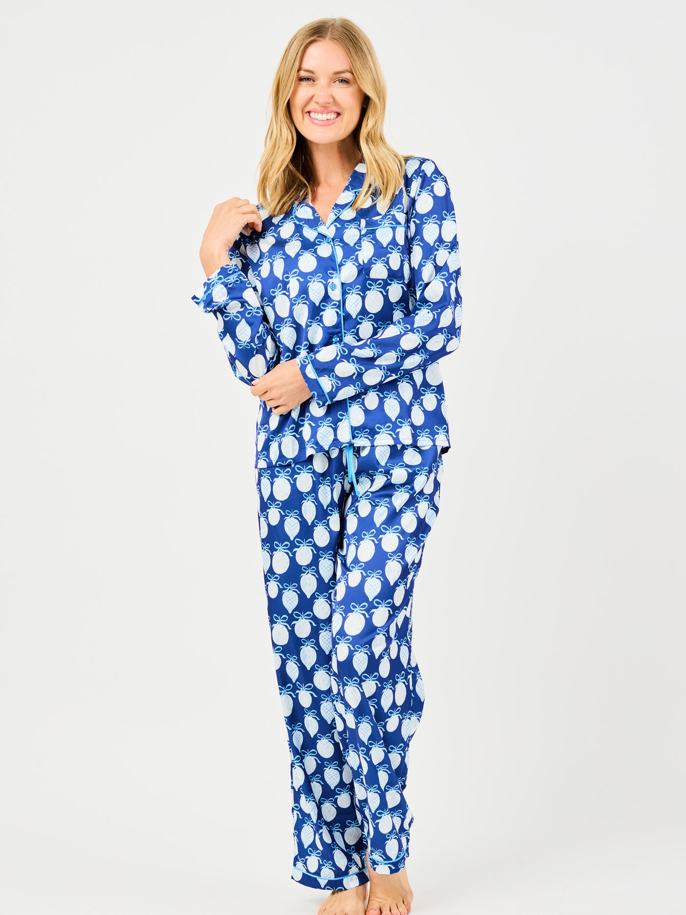 Women's Satin Charlotte Pants Set | 'Twas the Night