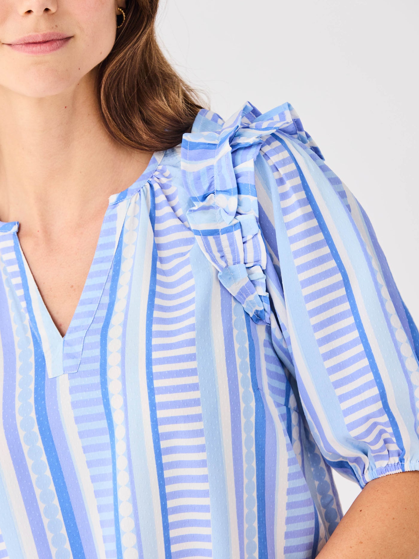Skylar Top | Simply Striped Blue