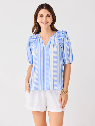 Skylar Top | Simply Striped Blue