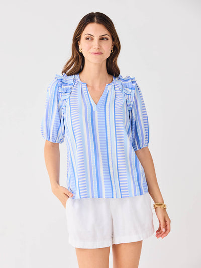Skylar Top | Simply Striped Blue