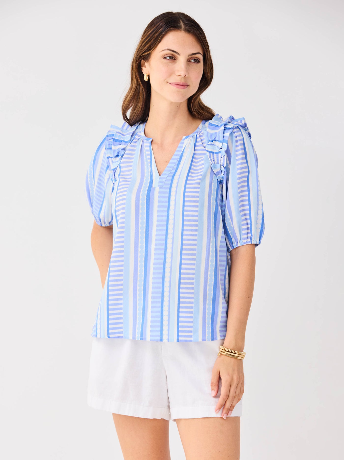 Skylar Top | Simply Striped Blue