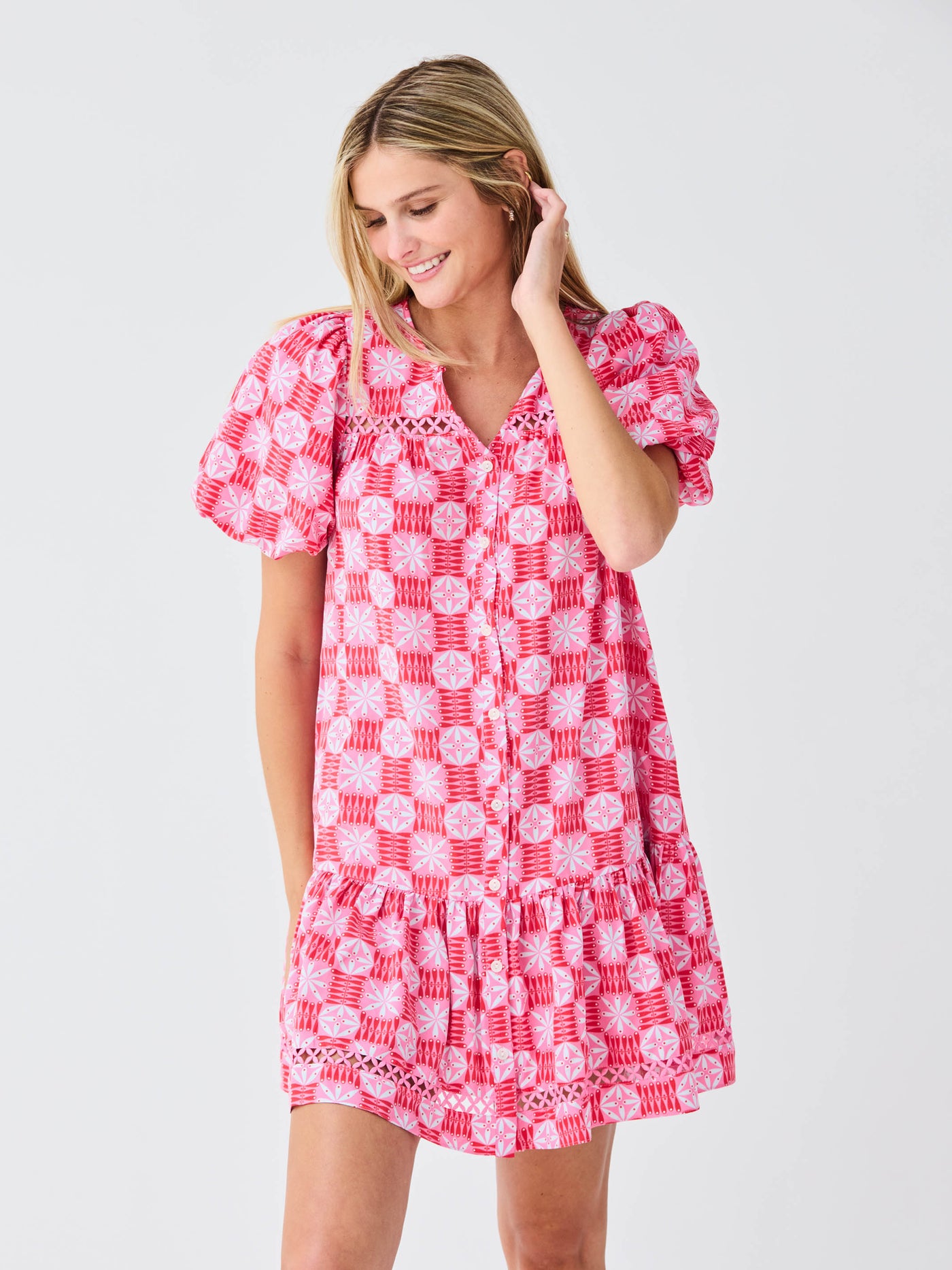 Addison Dress | Quilted Charm Red