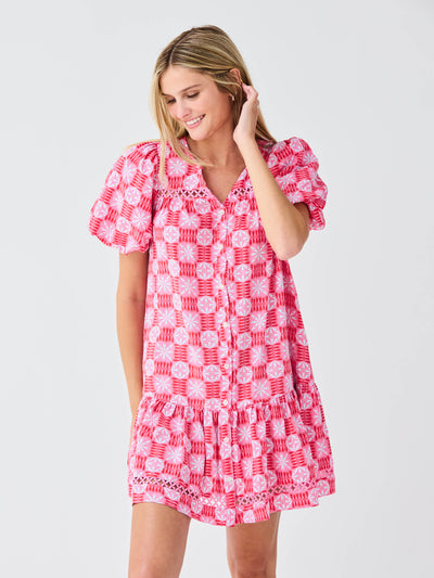 Addison Dress | Quilted Charm Red