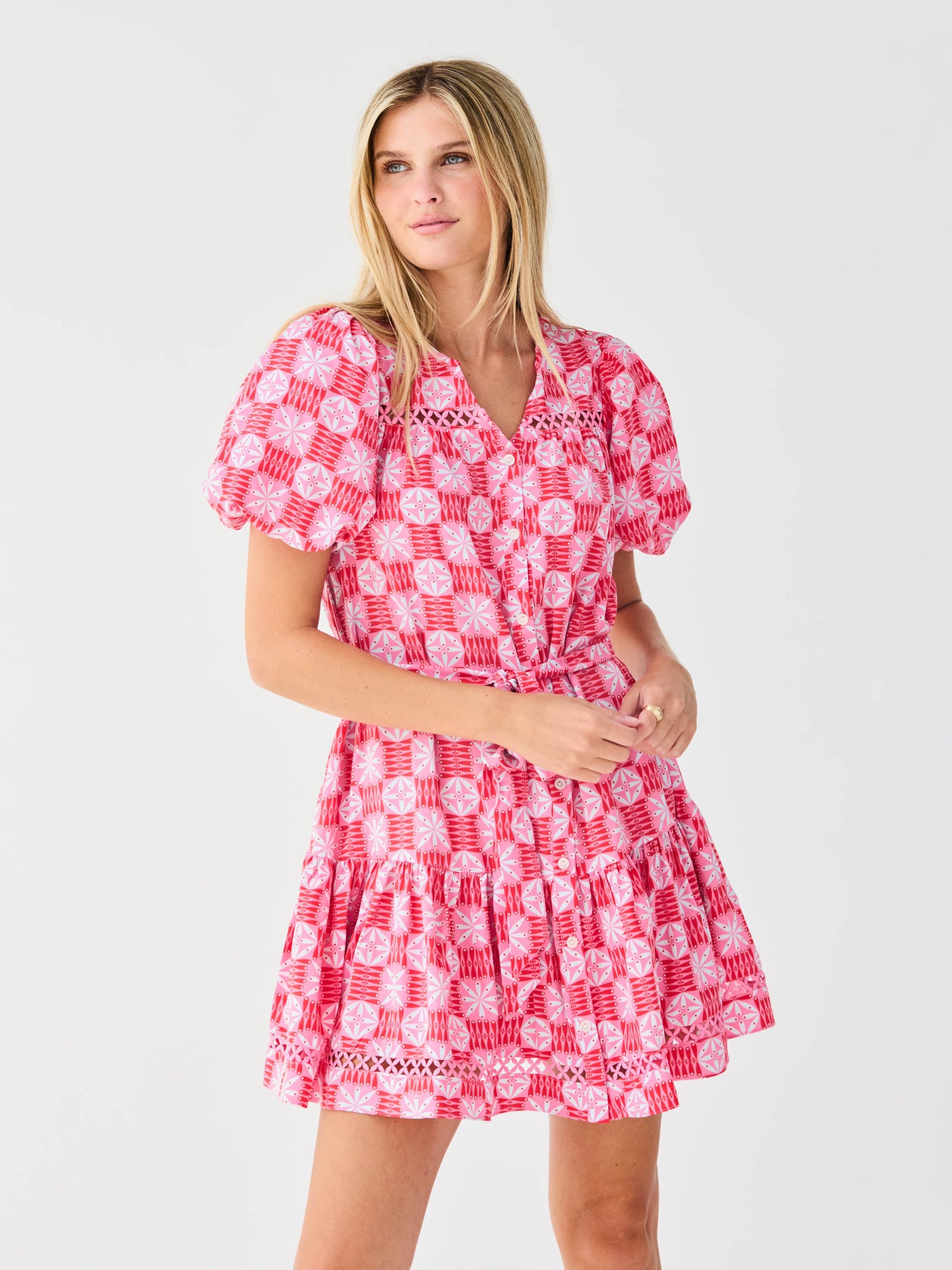 Addison Dress | Quilted Charm Red
