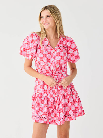 Addison Dress | Quilted Charm Red