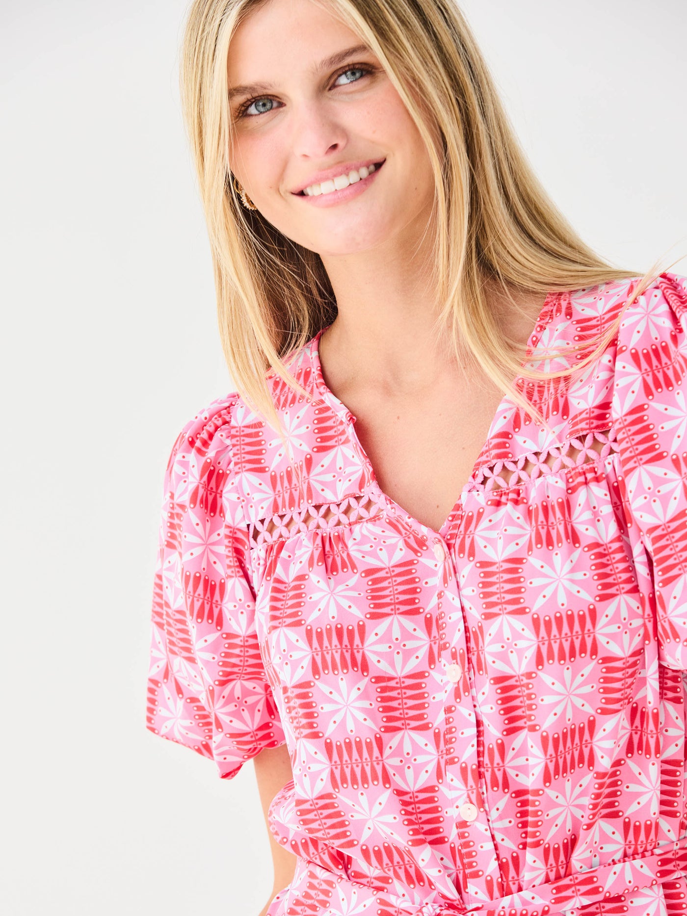 Addison Dress | Quilted Charm Red