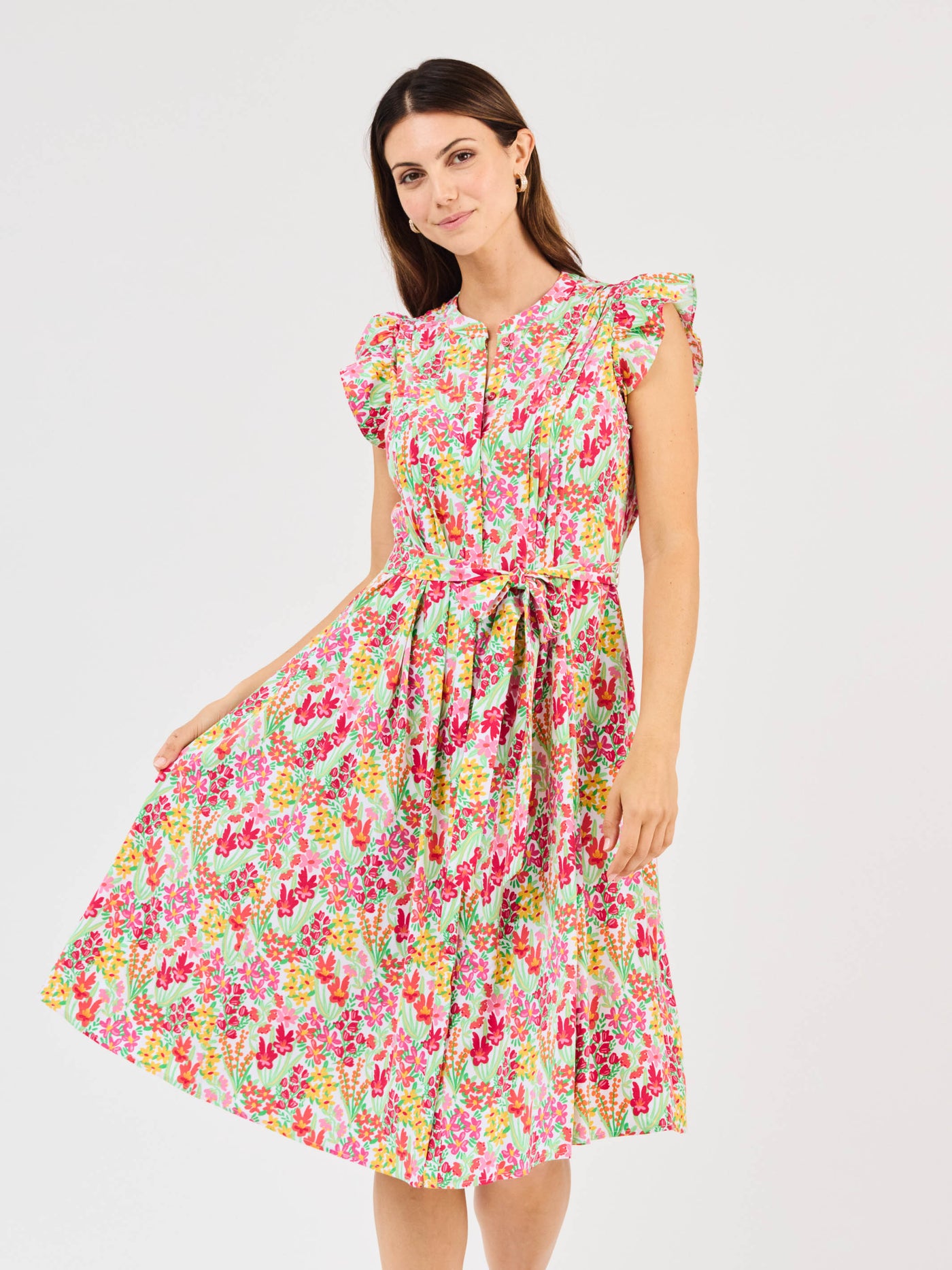 Jenn Dress | Happy Blooms Coral