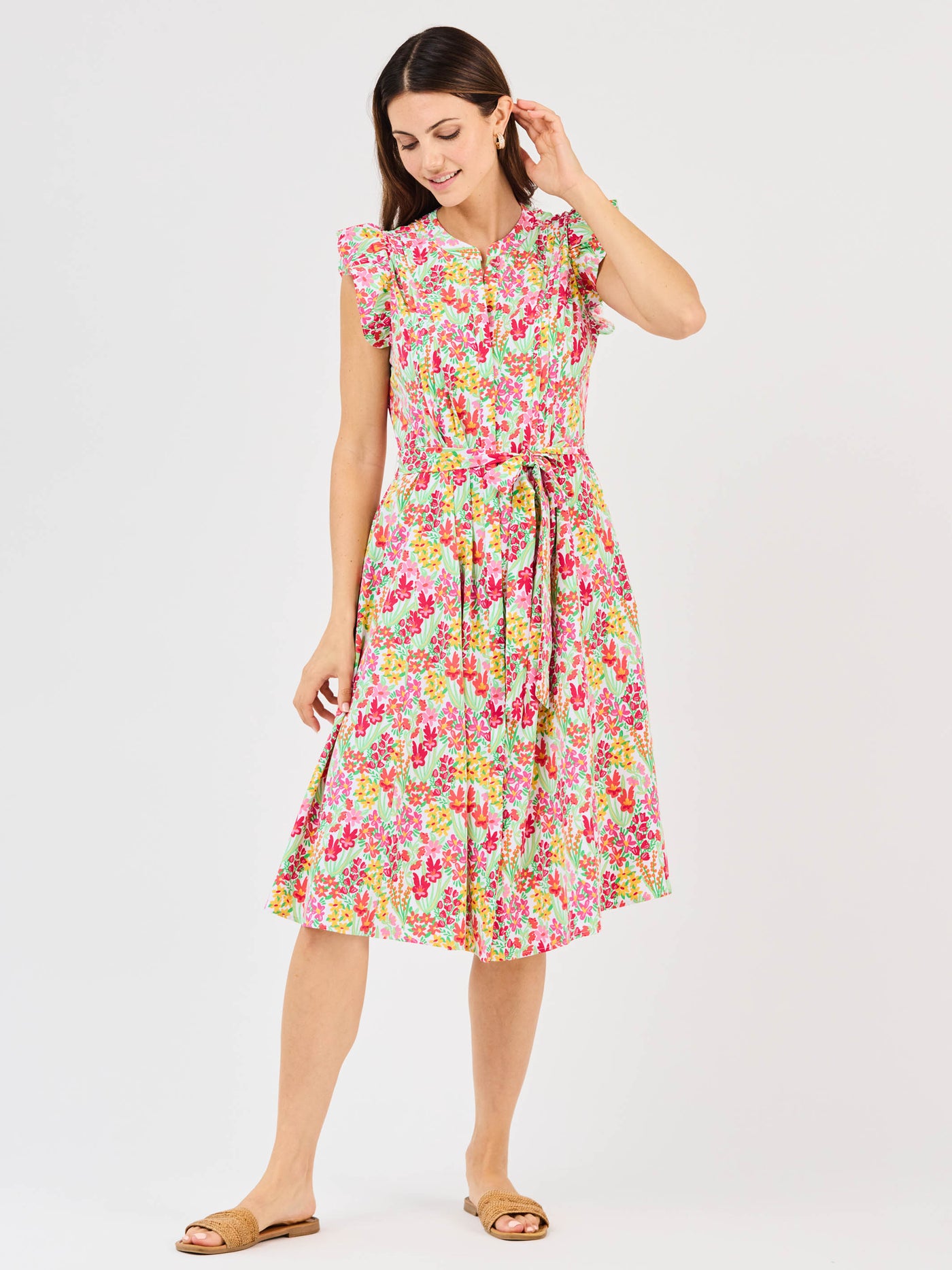 Jenn Dress | Happy Blooms Coral