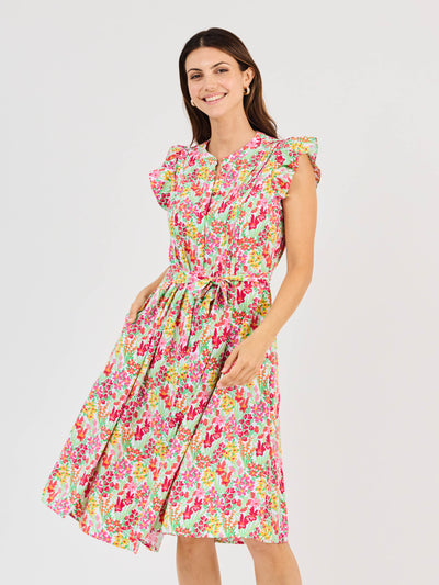 Jenn Dress | Happy Blooms Coral