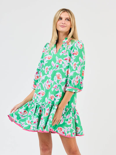 Naomi Dress | Pretty Petals Green