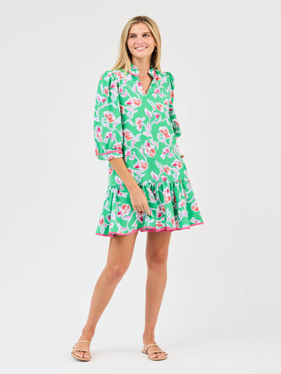 Naomi Dress | Pretty Petals Green