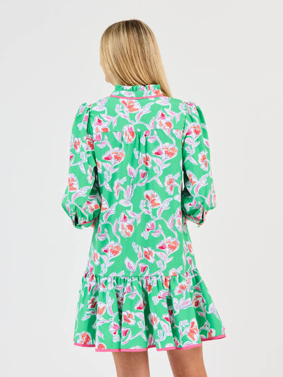 Naomi Dress | Pretty Petals Green