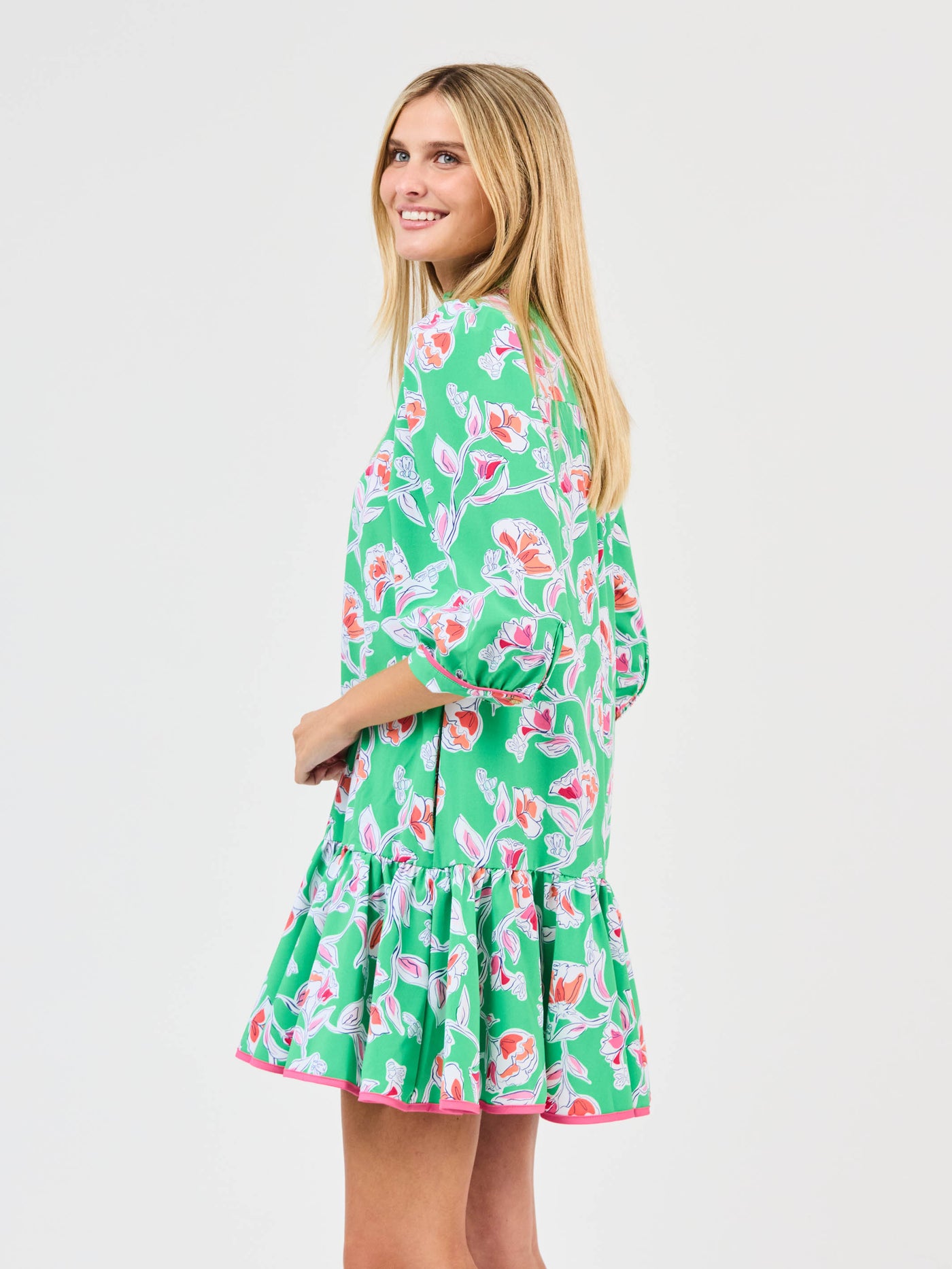 Naomi Dress | Pretty Petals Green