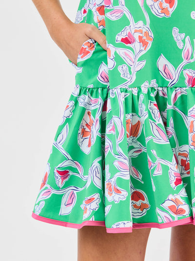 Naomi Dress | Pretty Petals Green