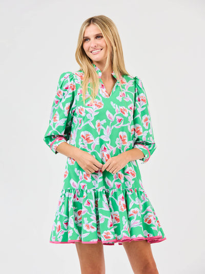 Naomi Dress | Pretty Petals Green