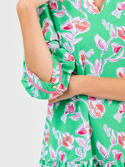 Naomi Dress | Pretty Petals Green