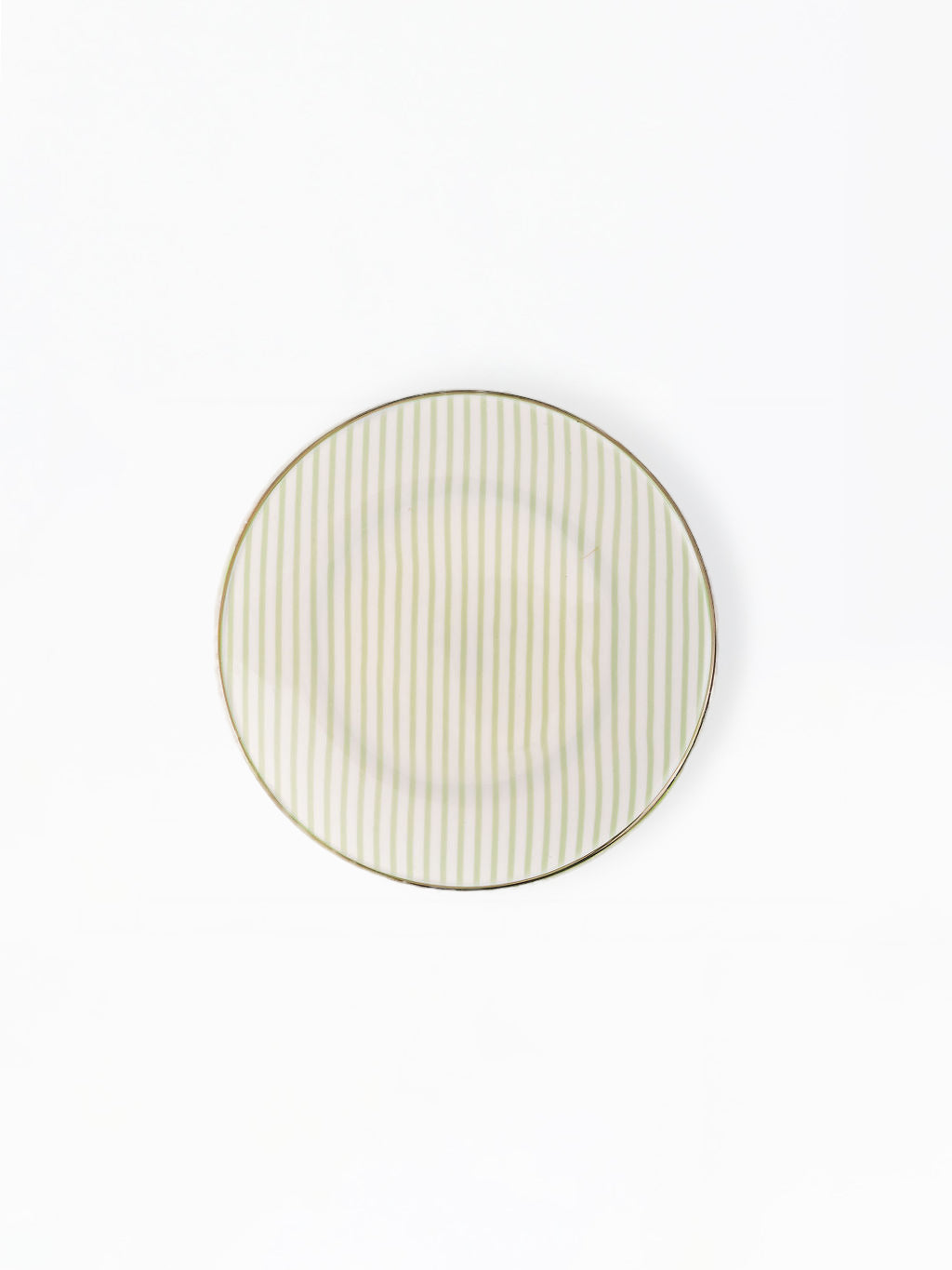 Appetizer Plates | Green Stripe - Set of 4