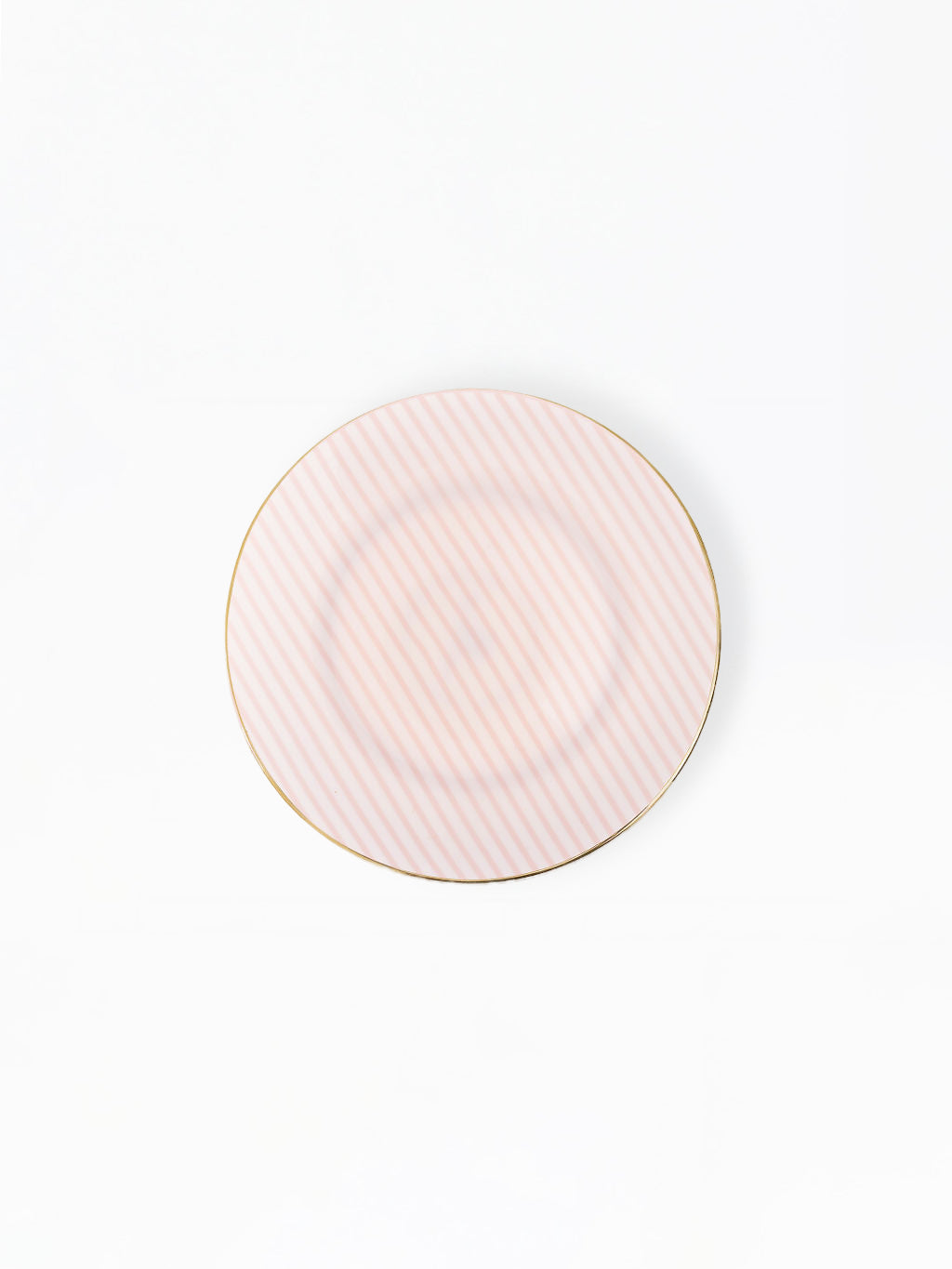 Appetizer Plates | Pink Stripe - Set of 4