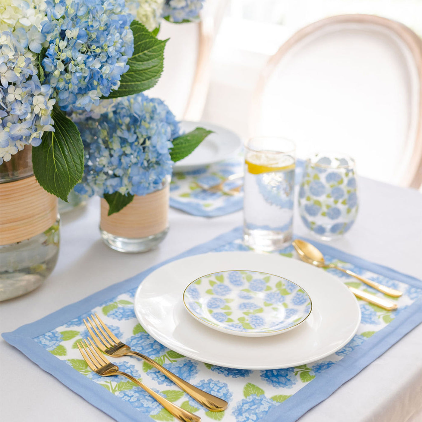 Appetizer Plates | Hydrangea - Set of 4