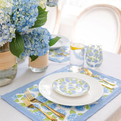 Appetizer Plates | Hydrangea - Set of 4