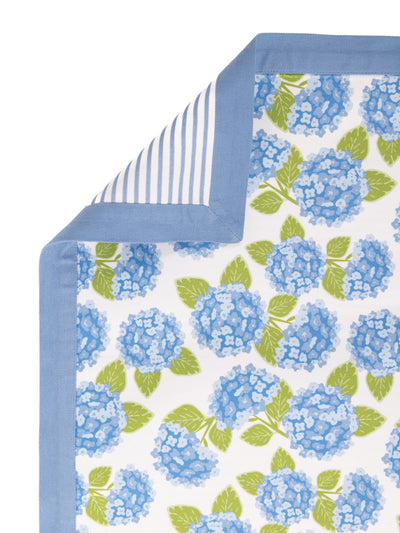 Reversible Placemats | Hydrangea Stripes - Set of 4