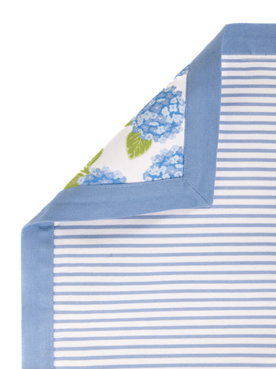 Reversible Placemats | Hydrangea Stripes - Set of 4