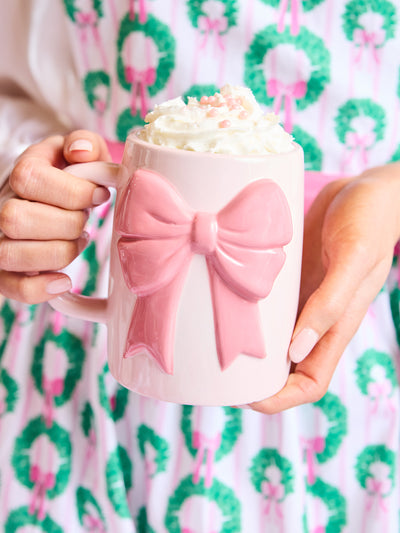 Ceramic Bow Mug | Pink