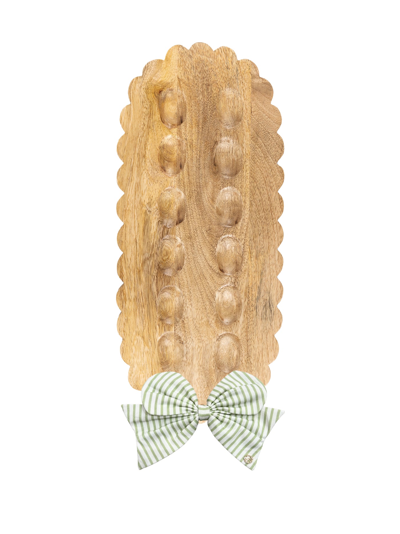 Fabric Bow | Green Stripe