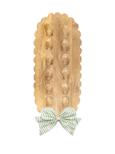 Fabric Bow | Green Stripe