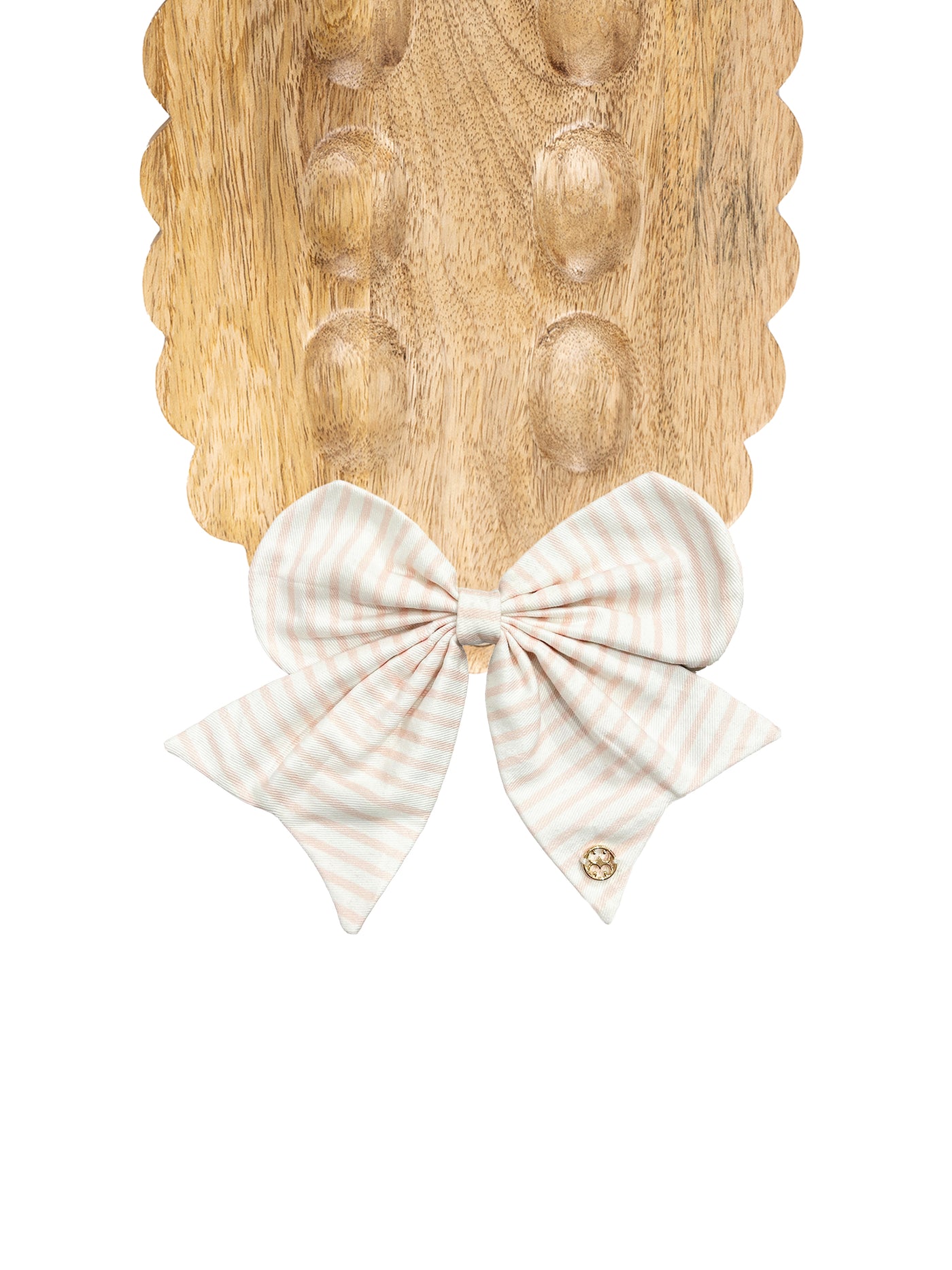 Fabric Bow | Pink Stripe