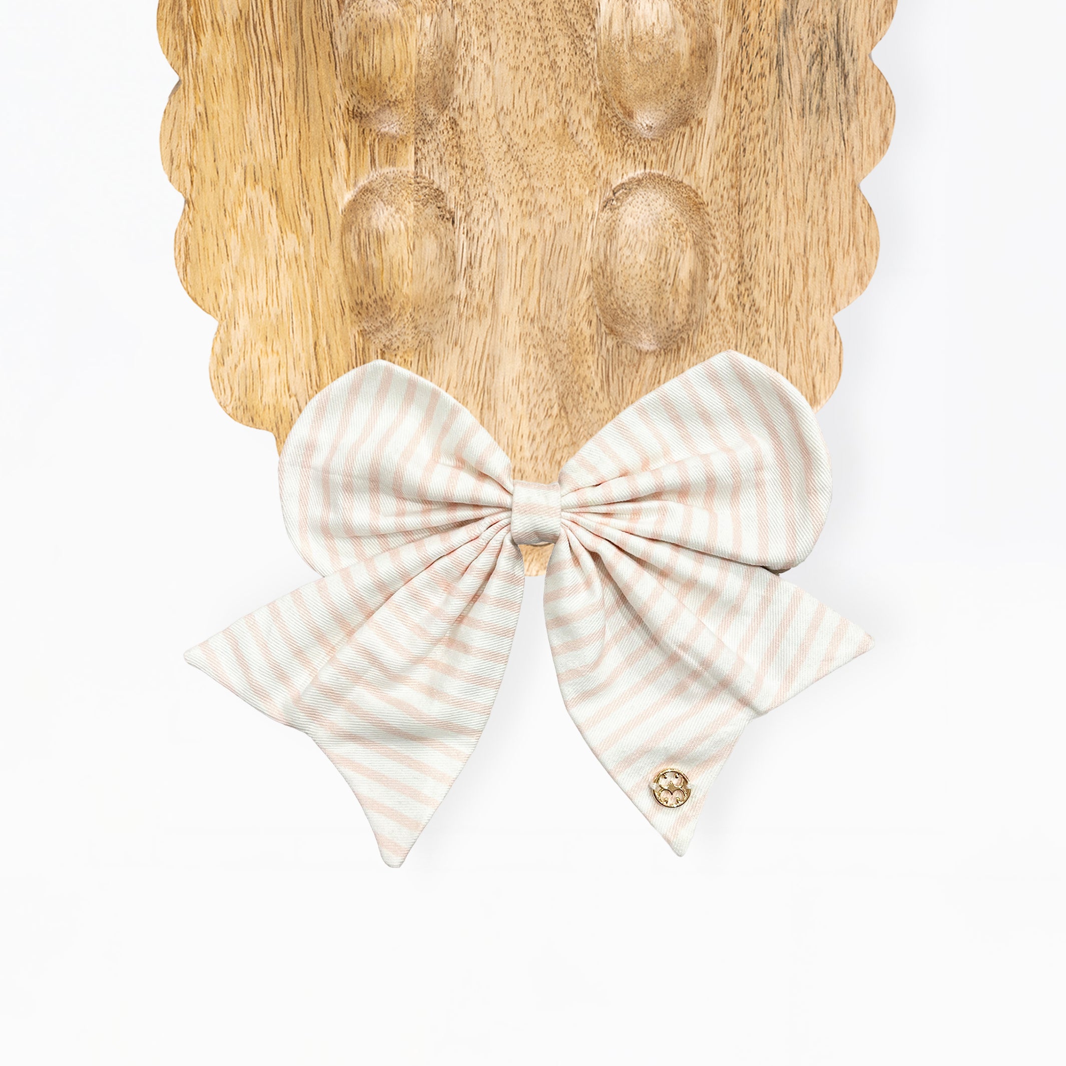 Fabric Bow | Pink Stripe