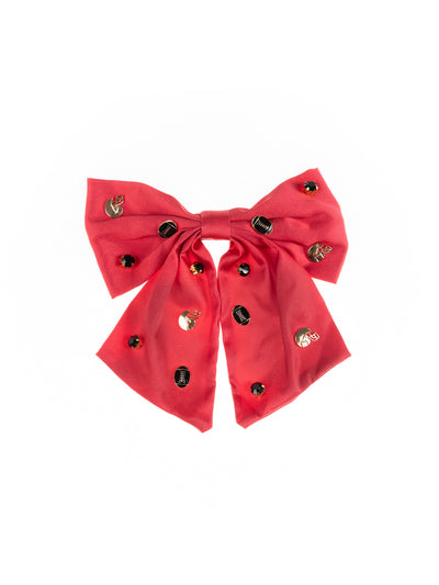 Ashton Hair Bow | Red + Black
