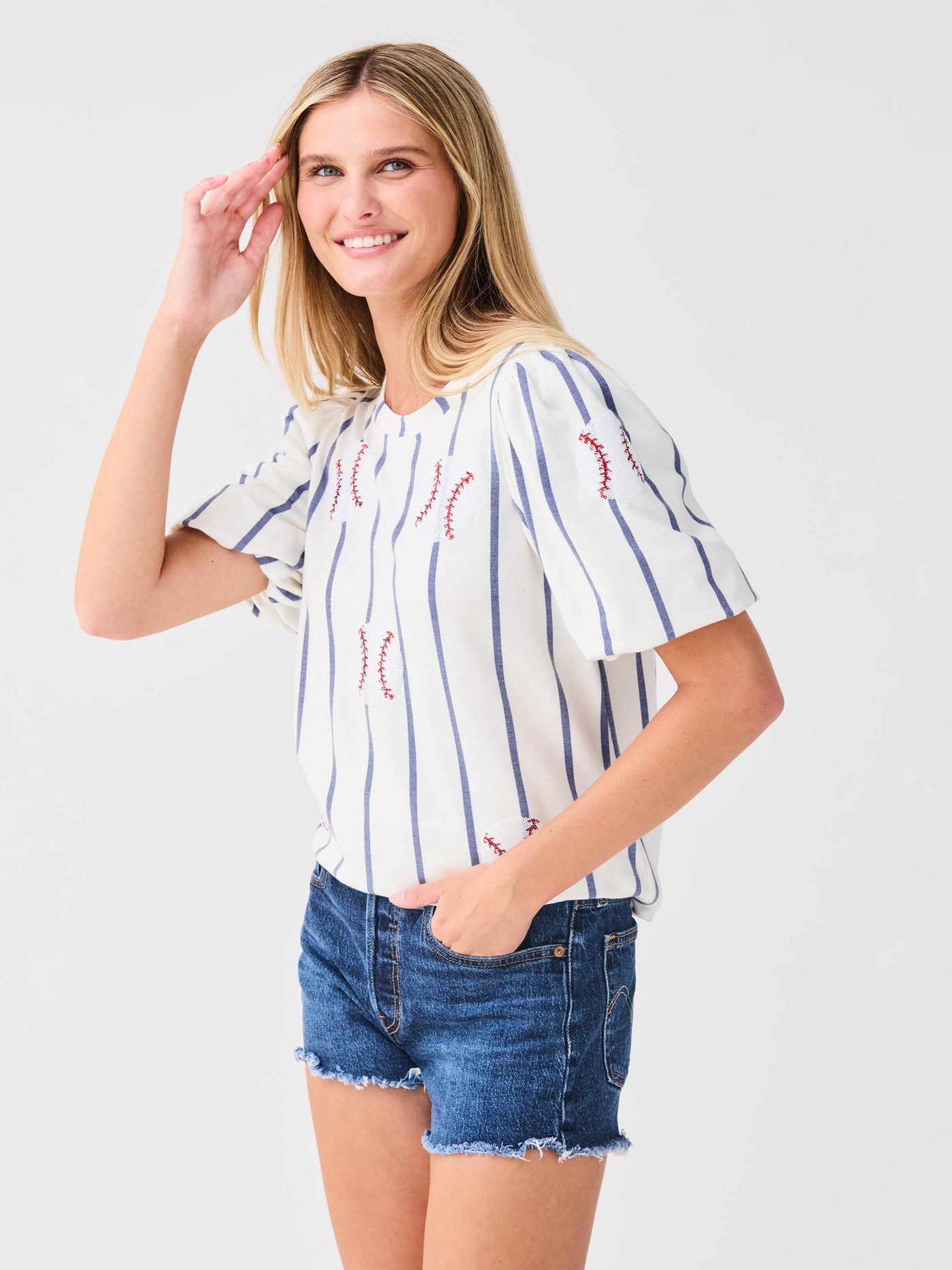 Tina Top | Sequin Baseball