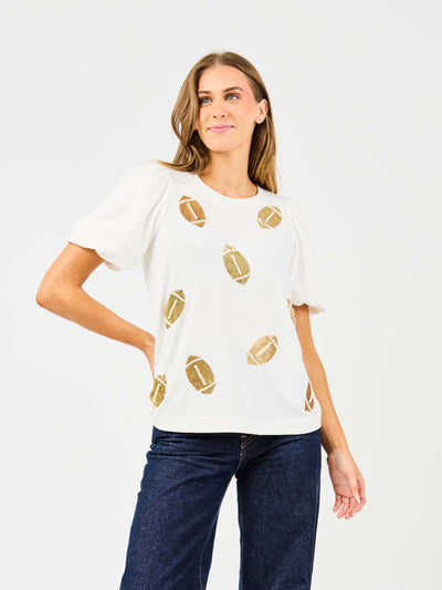 Tina Top | Sequin Footballs